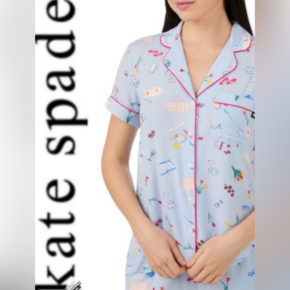 Kate Spade 2 Piece Pajama Park Picnic size Small NWT - Picture 5 of 8